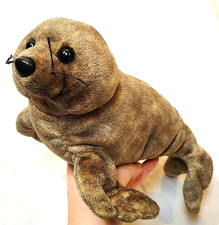 Aurora Harbor Seal Plush 11 inch Stuffed Animal Tan 50056