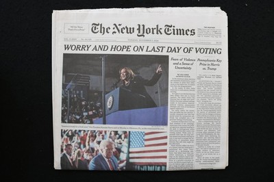2024 NOVEMBER 5 NEW YORK TIMES - WORRY AND HOPE ON LAST DAY OF VOTING