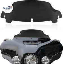 Black 7  Motorcycle Wave Windshield Windscreen Compatible for Harley 2014-2024 H