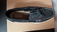 Sperry Bluefish Shimmer Black womens size 5