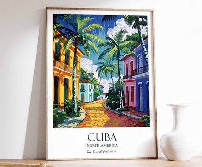 8_Cuba Poster, Cuba Travel Print, North America Travel Art, Tropical Decor, Flor