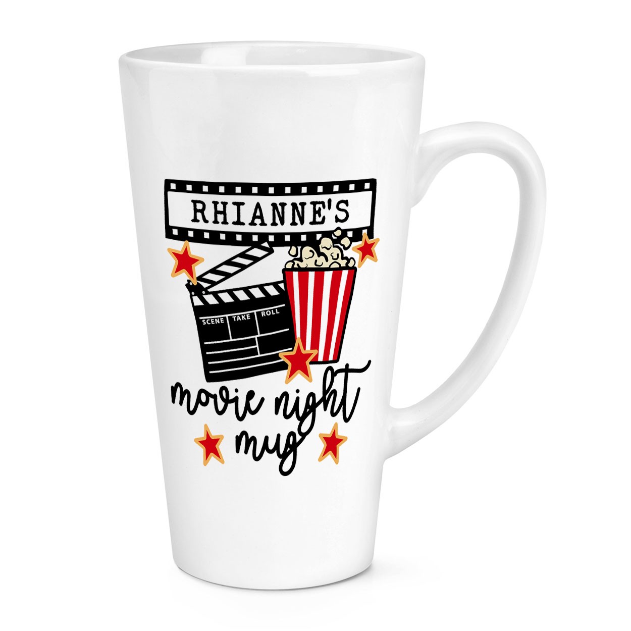 Personalised Movie Night Mug 17oz Large Latte Mug Cup Mum Sister Grandma Grandad
