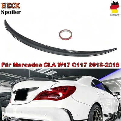 Sport Heckspoiler Lippe Carbon Look für Mercedes CLA C117 W117 13-19 Heckflügel - Bild 1 von 4