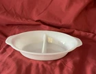 Fire King Milk Glass Divided Dish 488 VGC  11 3/4 Inches Vintage
