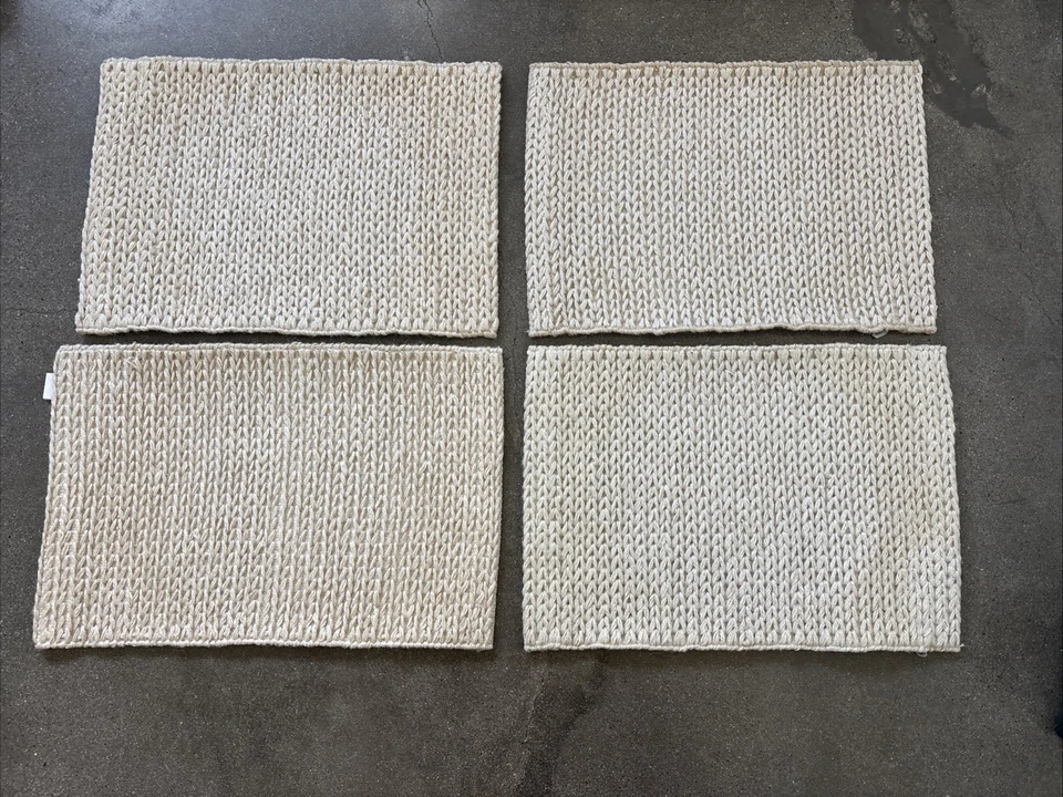 Pottery Barn  100% Jute Beige Placemats 14 in X 20 in lot of 4 NWT - Image 2 of 4
