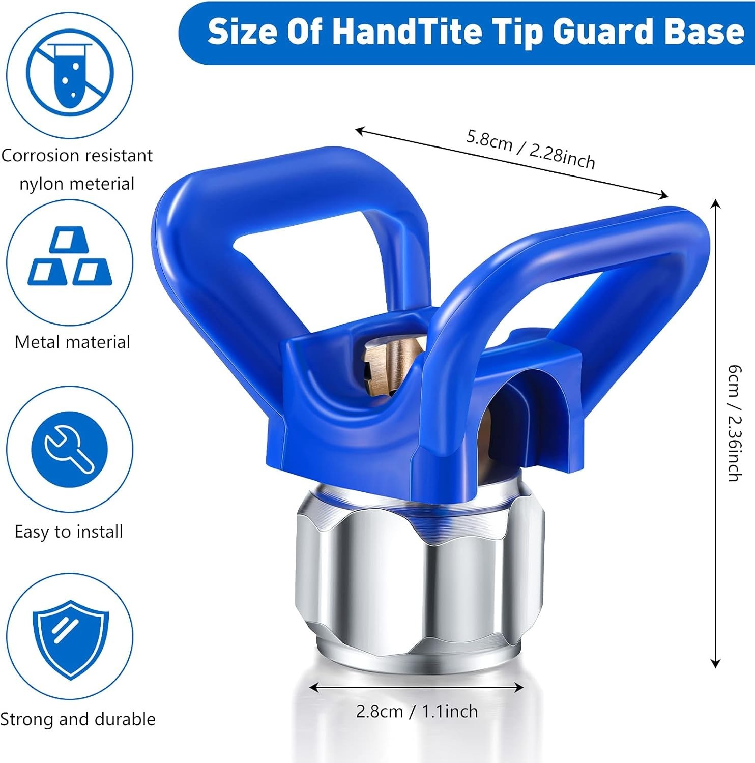 3 Pieces Airless Paint Spray Gun Sprayer Tip Guard Nozzle Seat Replacement fo...