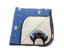 Gymboree Comfy Penguin Snowman Winter Christmas Blanket Rare