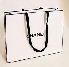 CHANEL Classic Shopping Gift Bag Embossed logo Dimension 8" x 10" x 3 NEW