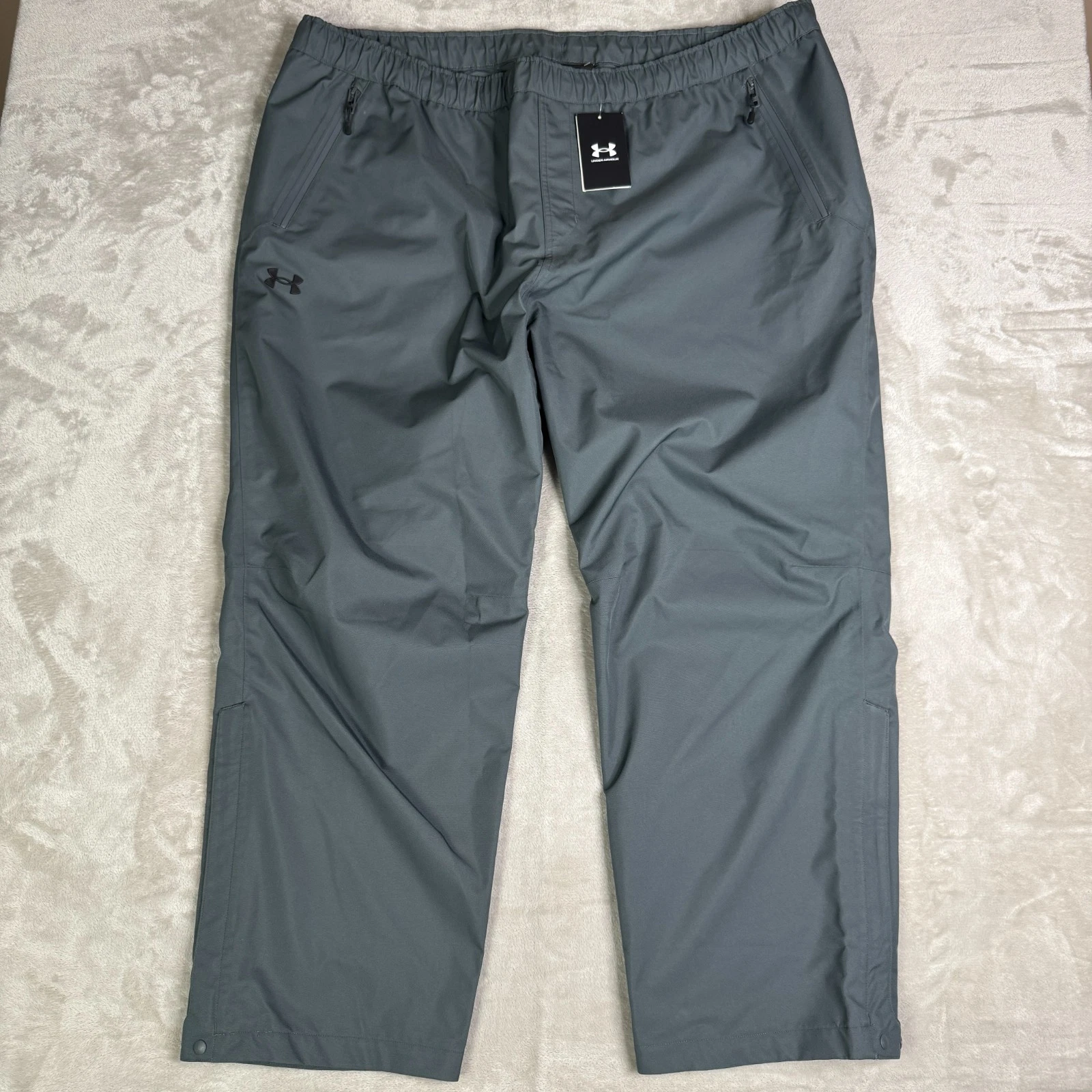 Under Armour NWT Men's 3XL UA Stormproof Lined Rain Pants Gray NEW