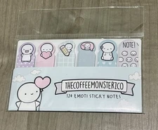 New TCMC 120 Emoti Sticky Note Tabs The Coffee Monsterz Co
