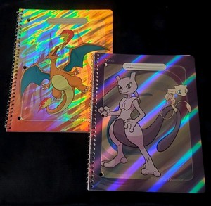 Pokémon Trapper Keeper Notebook Lot (2) - Charizard & Mewtwo , 2026 Mead NEW NM