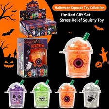 Mini Halloween Nee-Doh-drink squishy ,glitter drink cup squishy bottle squishy