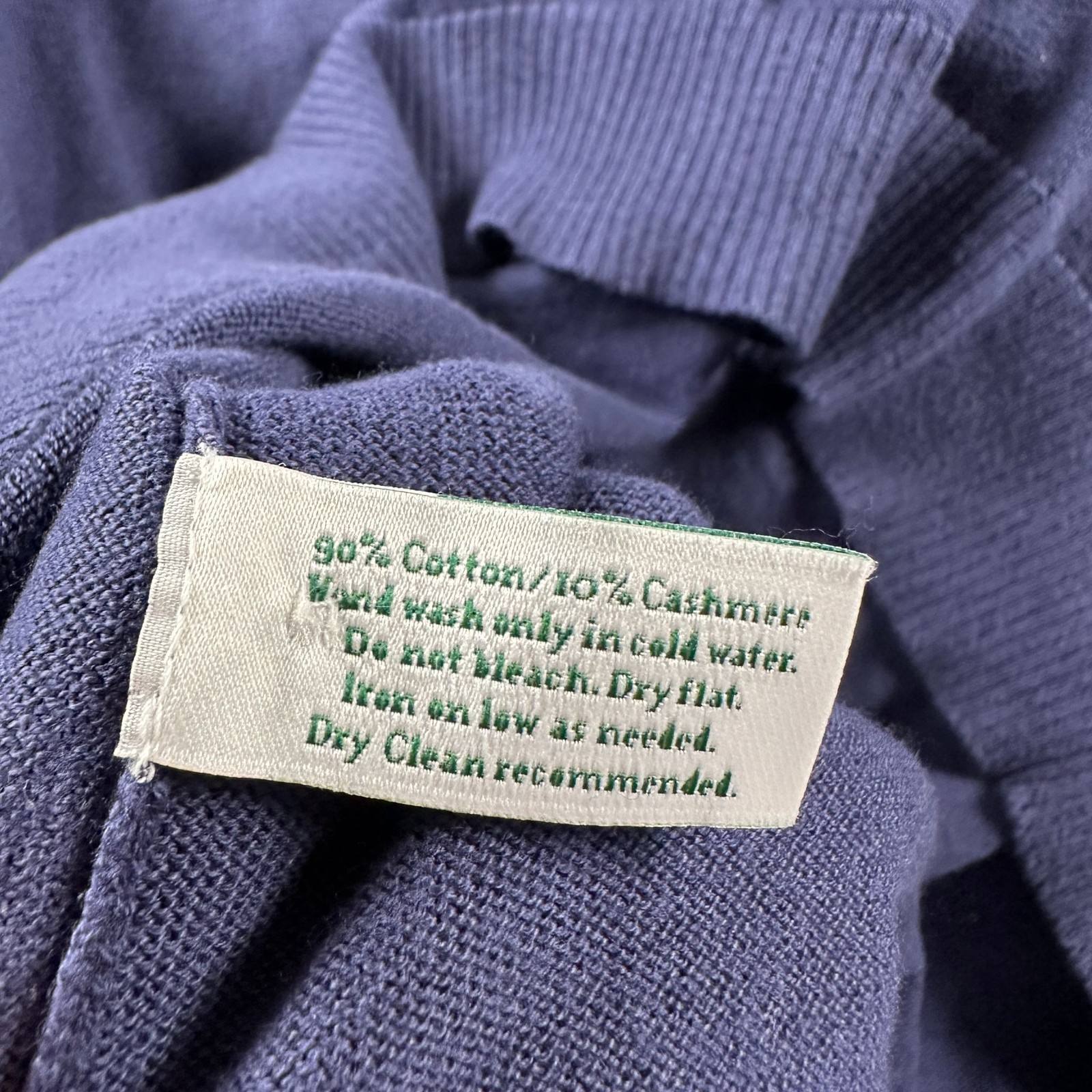 Criquet Sweater Mens XXL Navy Crewneck Cotton Cashmere Pocket Golf Activewear