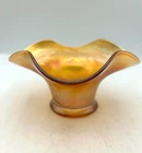 Fenton Marigold Carnival Glass Opalescent Vase Carnival Leaf Vintage