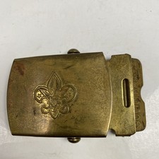1970-1980  s Vintage Boy Scouts Of America Solid Brass Belt Buckle 1.5 X 2.25"