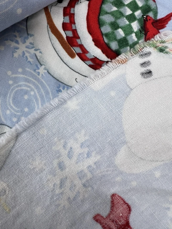 Muñeco de nieve de Navidad tela de algodón 2 yardas 40 de ancho Alexander Henry dobladillo imperfecto Foto 4 de 4