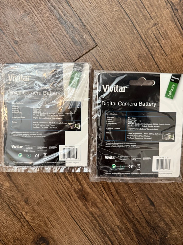 Vivitar Digital Camera Battery EN-EL19 Brand New - Nikon Compatible  - Image 2 of 3