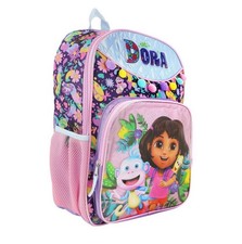 Dora Kids' 16" Backpack Purple Boots Map Explorer