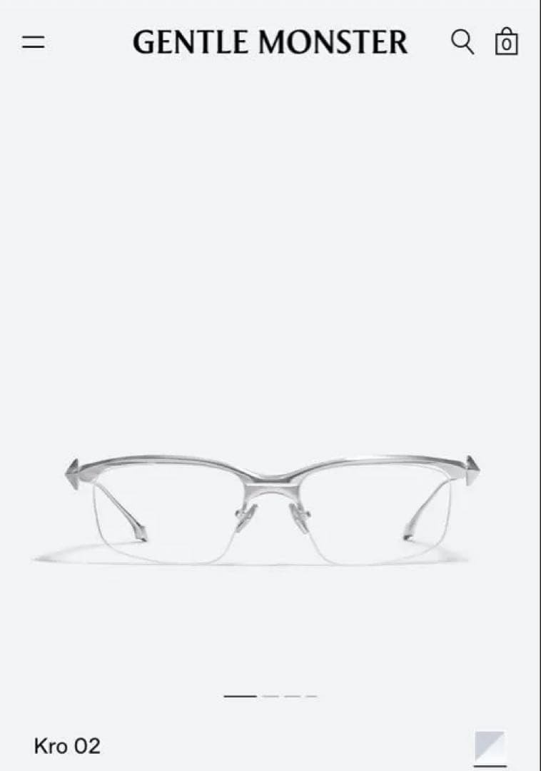 Gentle Monster Rimless Glasses Kro 02 with Case and Box Used Good