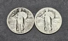 2x Standing Liberty Quarter - (1925-1926) - 90% Silver 25c Coins