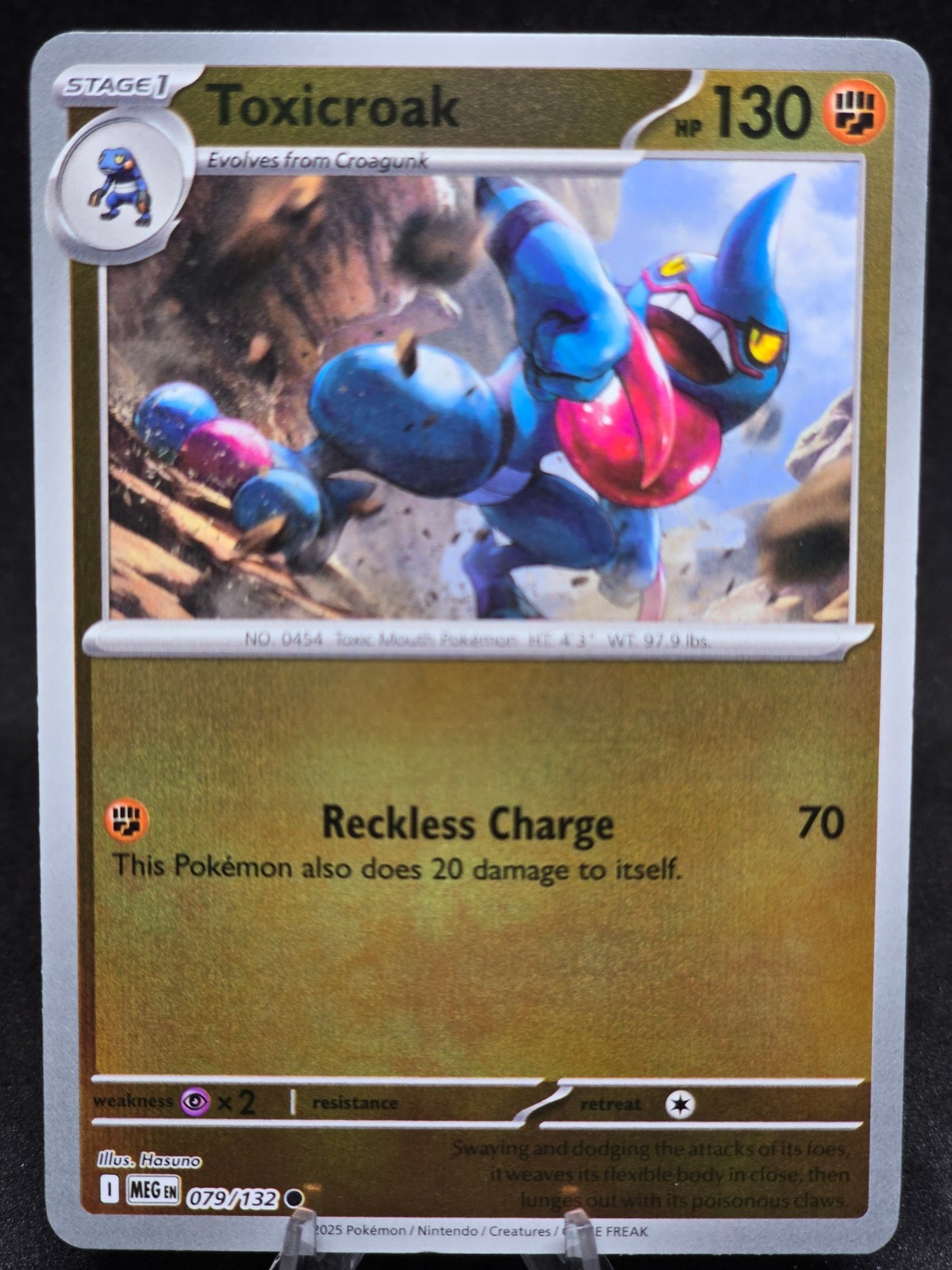 Pokémon TCG Toxicroak 079/132 Mega Evolutions Reverse Holo NM