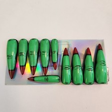 FantaSea Fingers Zombie Girl Green Long Stiletto Nails Size Small