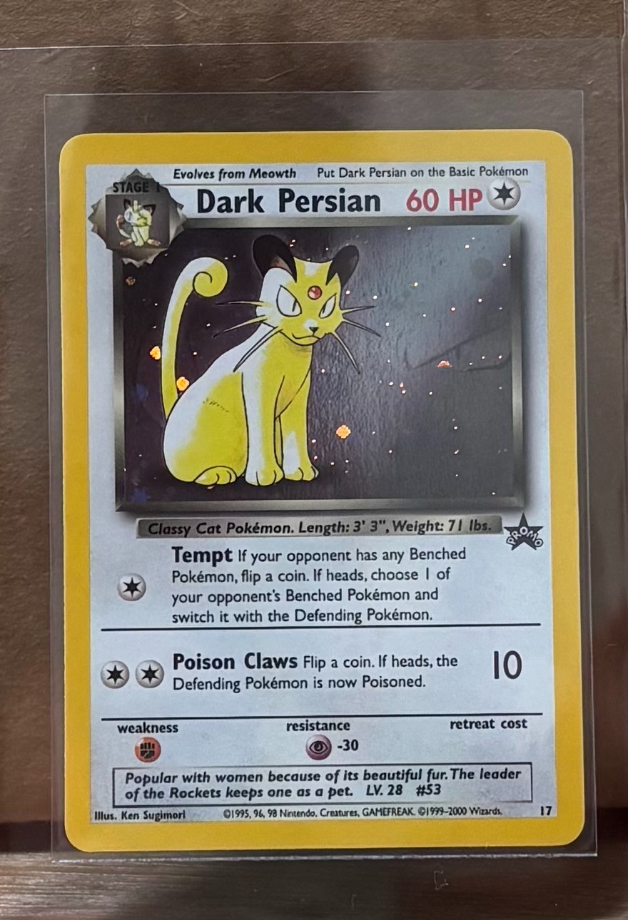 Dark Persian Pokemon Card WOTC Black Star Promo #17 Holo Rare 2000 NM