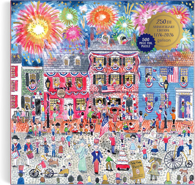 Celebrate the USA   500 Piece Michael Storrings Foil Jigsaw Puzzle Featuring Bea