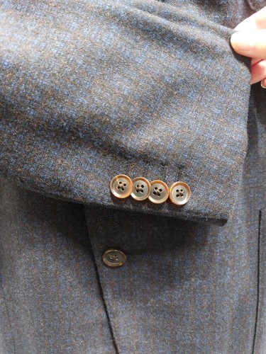BNWT Caruso Men's Wool-Cashmere Blue Check Jacket- EU 58/UK 48 - Picture 7 of 17