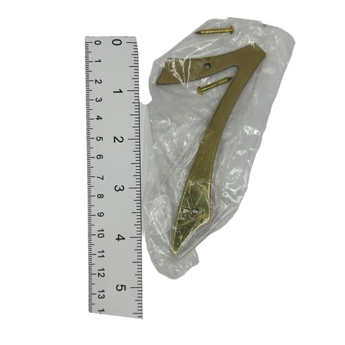 U-PICK Solid Polished Brass House 4.5" Address Numbers w/ Hardware NEW! U-PICK - Picture 10 of 10