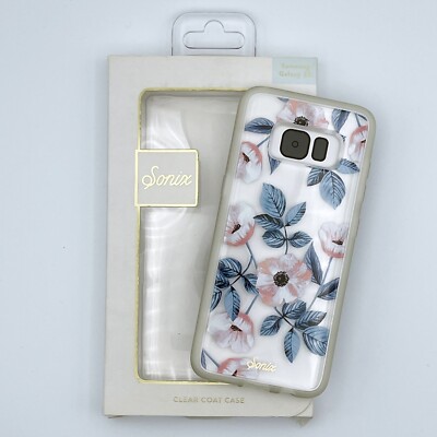 Sonix S8 Pink Flower Design Clear Impact Case Bumper Cover für Samsung Galaxy S8