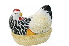 Image of Hen Egg Holder Mason Cash Chicken Storage Kitchen Nest Basket Cockerel Gift