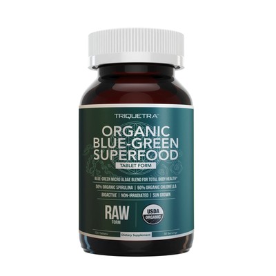 Organic Spirulina & Chlorella Tablets   4 Organic Certifications, Raw, Non-Ir...