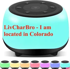 Sleep Sound Machine 34 Sounds Rechargeable White Noise Machine Night Light BLACK