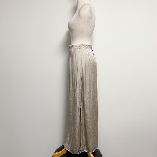 Maxi Falda Chicos Serena Palomino Mix Brillo Arrugado Nueva con Etiquetas 1 Mediana Beige Plata - Imagen 4 de 11