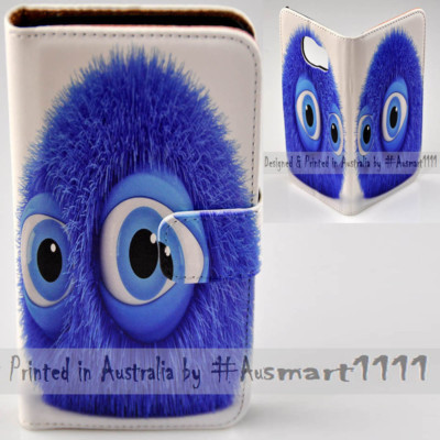 For OPPO Series - Blue Fluffy Theme Print Wallet Mobile Phone Case Cover