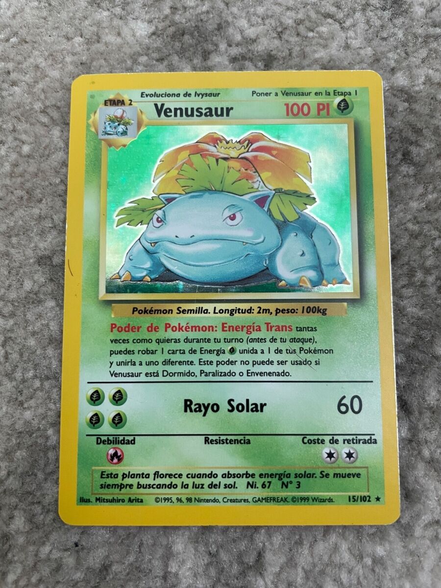 Kit Carta Pokémon Venusaur E Evoluções Em Português