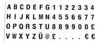 10mm Appiccicoso Lettere Numeri Adesivi,Adesivo Etichette,Nero su Bianco