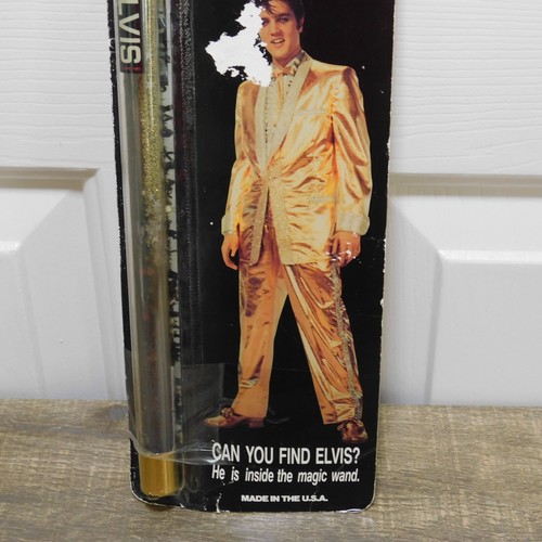 Vintage 1990er 1992 Fund Elvis 11,5" Zauberstab Wasserschlauch Glitzerstick getrocknet - Bild 3 von 8