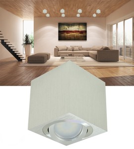 Led Aufbaustrahler Aufbauspots Wurfel Einabaustrahler Deckenspot Gu10 230v Cube Ebay