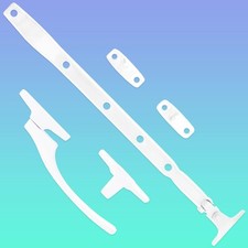 CASEMENT WINDOW FITTINGS White Handle Stay Fastener Catch Latch Arm Left/Right