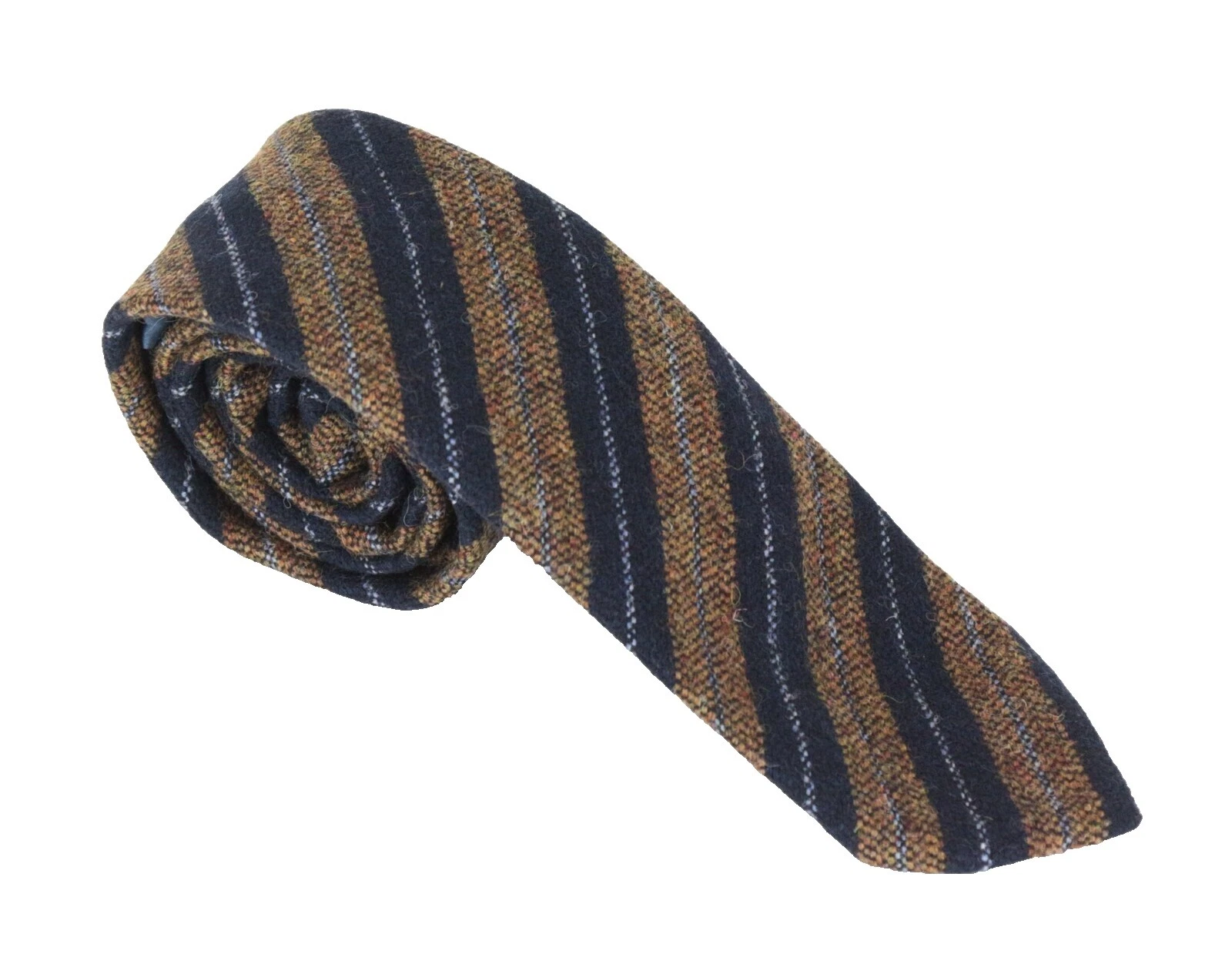 Corbatas, moños y corbatas vintage marrones 100 % lana para hombre