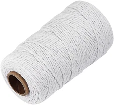 White Cotton Butchers Twine String -  328 Feet 2MM for Crafts, Bakers Twine, Kit