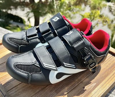 Peloton Cycling Bike Shoe With Cleats Black Red Peloton Cycling Shoes Mens Size 43 US 10 Black Red PL-SH-02  main image 3