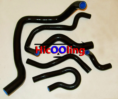 Black Hose Civic D15 D16 EG EK 1992-2000 28MM 6pcs For Honda Silicone Radiator - Picture 1 of 3