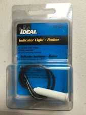 NIB Ideal 777331 Indicator Light AMBER 125V Flush Neon Lens 5/16" mounting dia