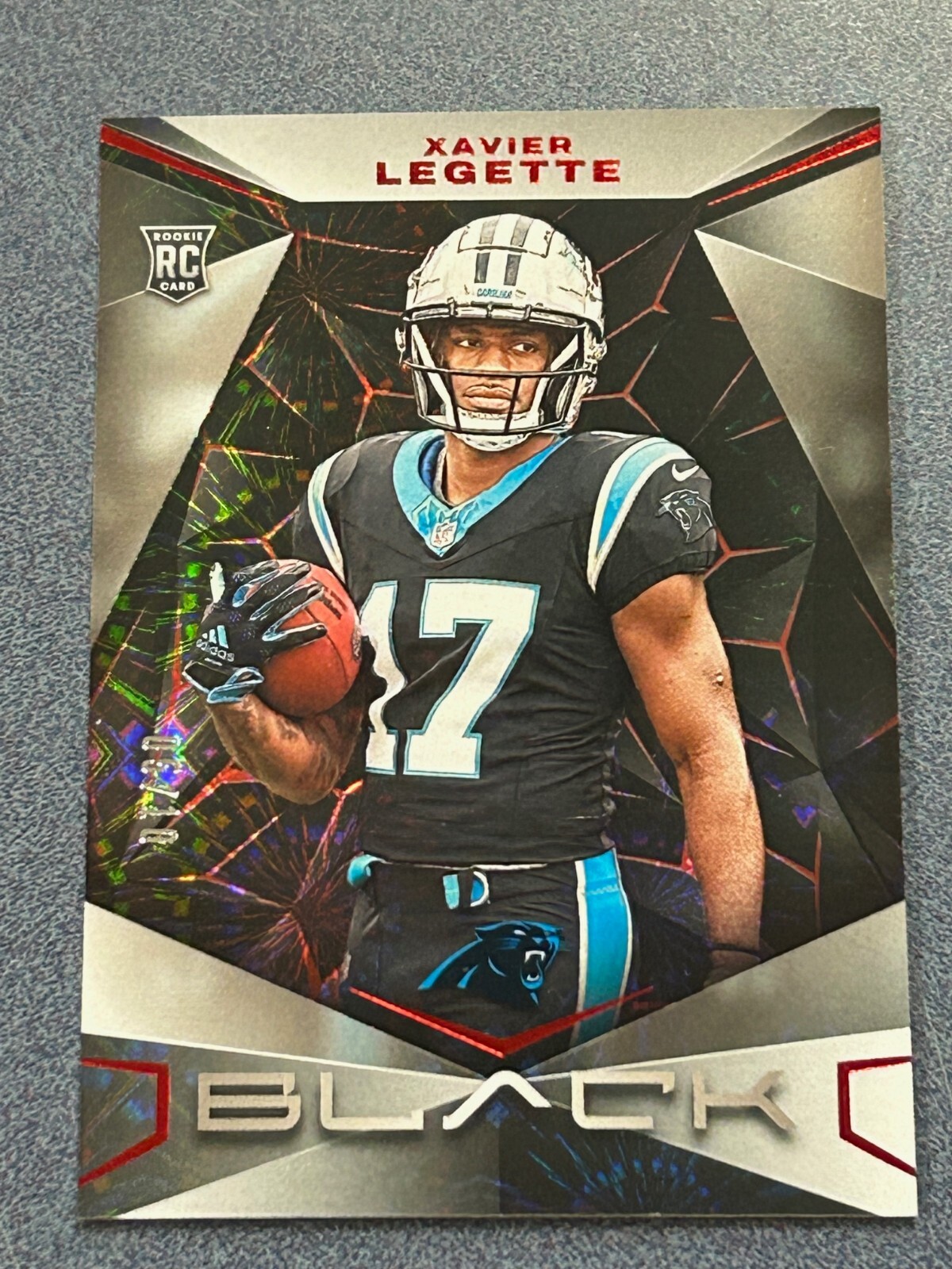 2024 Panini Black - Rookies Red 05/10 #198 Xavier Legette (RC) @QJ81