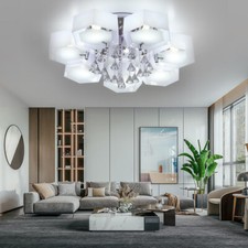 Moder Crystal Ceiling Light Acryli Shade Lamp Diamond Chandelier Bedroom Kitchen