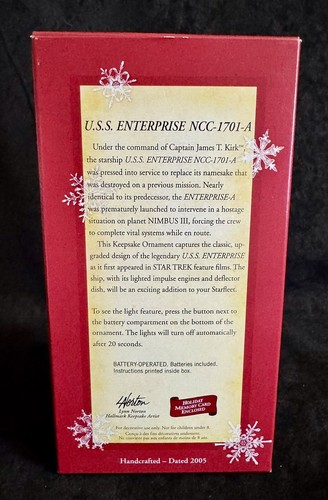 Hallmark Keepsake Ornament 2005 Star Trek U.S.S. Enterprise NCC-1701-A MAGIC - Picture 5 of 14