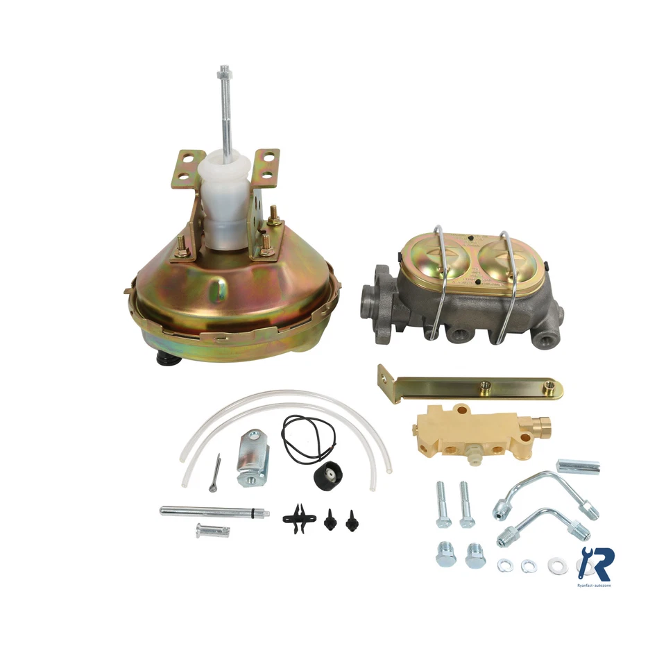 Body Disc Brake Conversion Kit 9" Booster Drilled Rotors For 1964-1972 GM A F X - Image 3 of 4